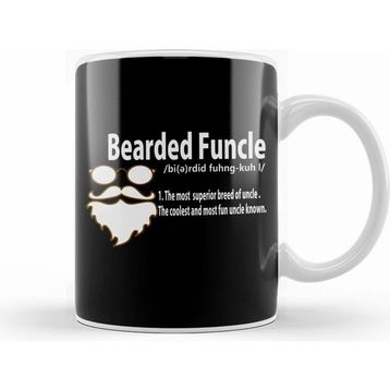 Humuts Funny Bearded Funcle Definition Fun Uncle Beyaz Kupa