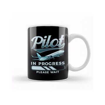 Humuts Funny Pilot In Progress Please Wait Airplane Pilot Kupa Bardak