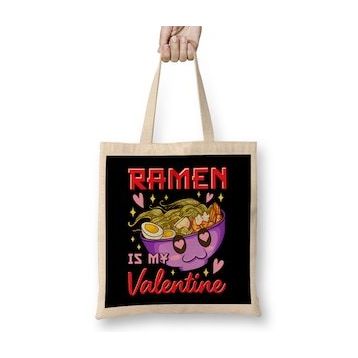 Humuts Funny Ramen Is My Valentine Cute Anime Kawaii Bez Kadın Günlük Çanta