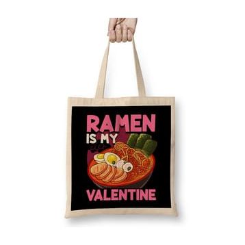 Humuts Funny Ramen Is My Valentine Cute Anime Kawaii Bez Kadın Günlük Çanta