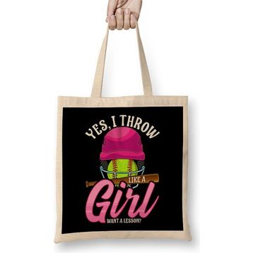 Humuts Funny Yes, I Throw Like A Girl Want A Lesson Bez Çanta