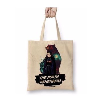 Humuts Game of Thrones Lyanna Mormont O Norte se lembra Uzun Saplı Kadın Bez Çanta