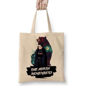 Humuts Game of Thrones Lyanna Mormont O Norte se lembra Uzun Saplı Kadın Bez Çanta