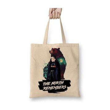 Humuts Game of Thrones Lyanna Mormont O Norte se lembra Uzun Saplı Kadın Bez Çanta