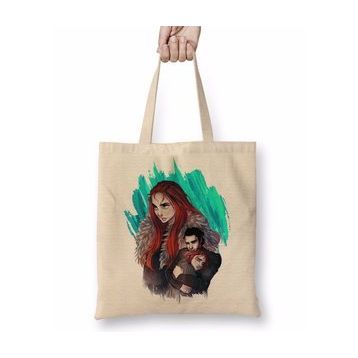 Humuts Game of Thrones Sansa e Jon Uzun Saplı Kadın Bez Çanta
