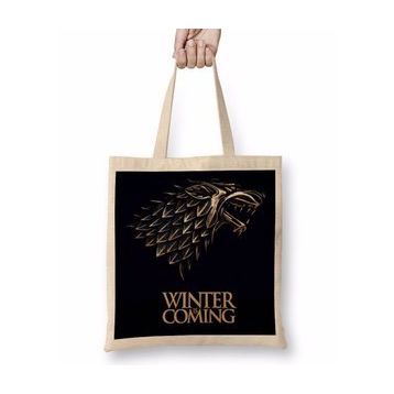 Humuts Game of Thrones Winter is Coming Uzun Saplı Kadın Bez Çanta