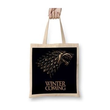 Humuts Game of Thrones Winter is Coming Uzun Saplı Kadın Bez Çanta
