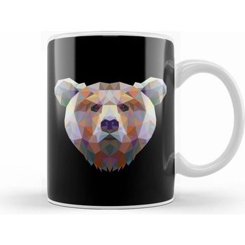 Humuts Geometric Animal Bear Kupa Bardak