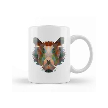 Humuts Geometric Animal Boar Kupa Bardak