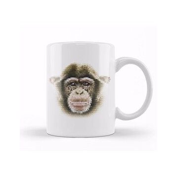 Humuts Geometric Animal Chimpanzee Kupa Bardak