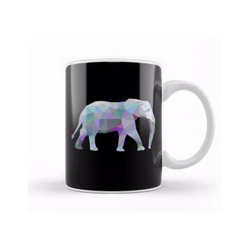 Humuts Geometric Animal Elephant Kupa Bardak