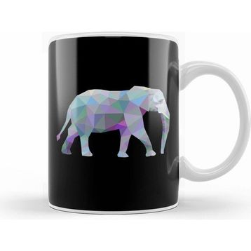 Humuts Geometric Animal Elephant Kupa Bardak
