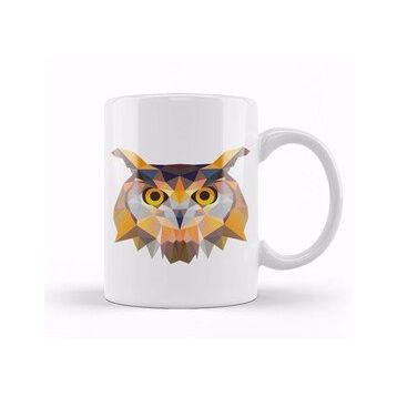 Humuts Geometric Animal Owl Kupa Bardak