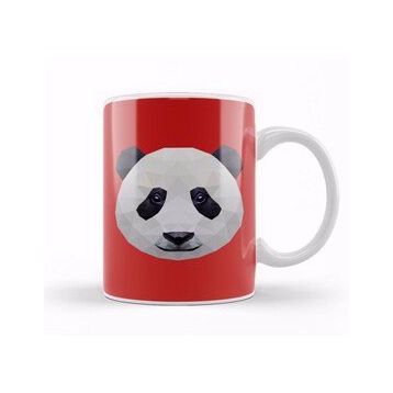 Humuts Geometric Animal Panda Kupa Bardak