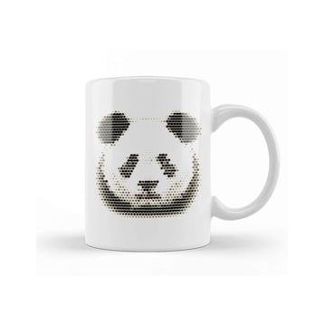 Humuts Geometric Animal Panda Kupa Bardak