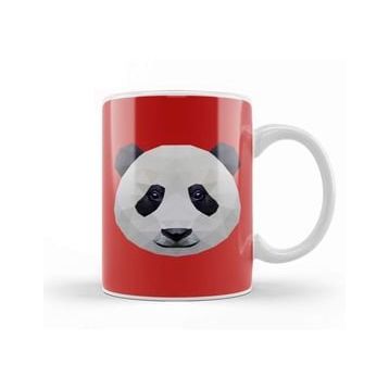 Humuts Geometric Animal Panda Kupa Bardak