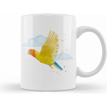 Humuts Geometric Animal Parrot Kupa Bardak
