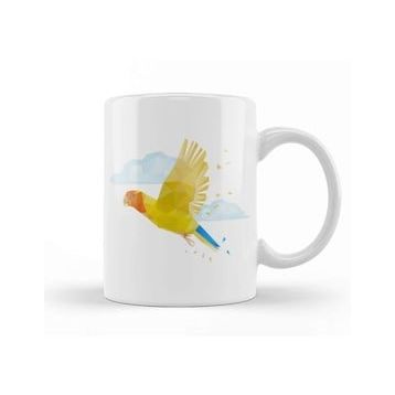 Humuts Geometric Animal Parrot Kupa Bardak