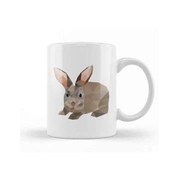 Humuts Geometric Animal Rabbit Head Kupa Bardak