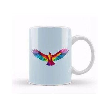 Humuts Geometric Animal Rainbow Hawk Kupa Bardak