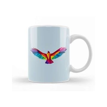 Humuts Geometric Animal Rainbow Hawk Kupa Bardak