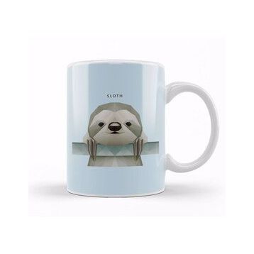 Humuts Geometric Animal Sloth Kupa Bardak