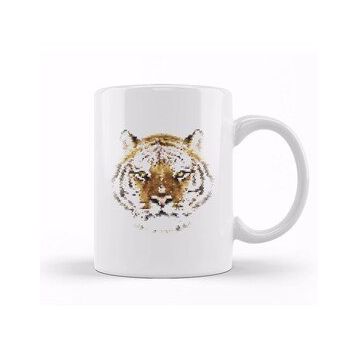 Humuts Geometric Animal Tiger Kupa Bardak