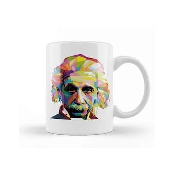 Humuts Geometric Celebrity Albert Einstein Kupa Bardak