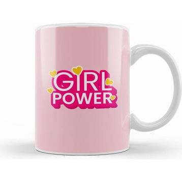 Humuts Girl Power Text Design Kupa Bardak