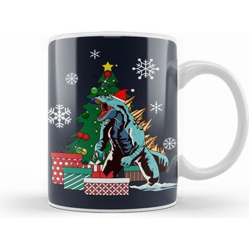 Humuts Godzilla Around The Christmas Tree Kupa Bardak