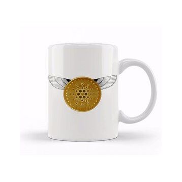 Humuts Gold Futuristic Cardano Cryptocurrency Coin Kupa Bardak