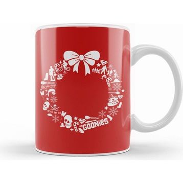 Humuts Goonies Christmas Wreath Pattern Kupa Bardak