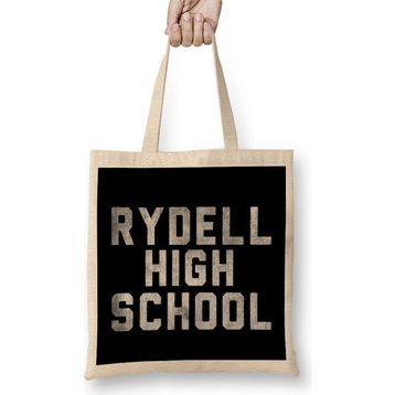 Humuts Grease Rydell High School Açık Bej Uzun Saplı Bez Çanta