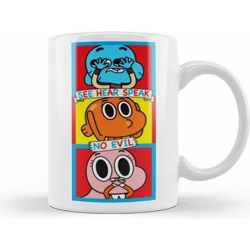 Humuts Gumball Darwin Anais No Evil 02 Kupa Bardak