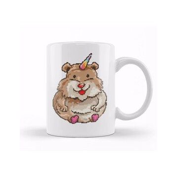 Humuts Hamster Unicorn Pixel Art Kupa