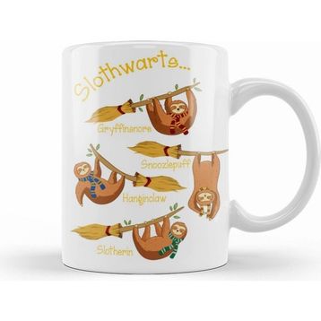 Humuts Harry Pawter Cute Sloth Slothwarts Kupa Bardak