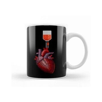 Humuts Heart Love Beyaz Kupa