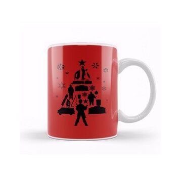 Humuts Home Alone Christmas Tree Silhouette Kupa Bardak