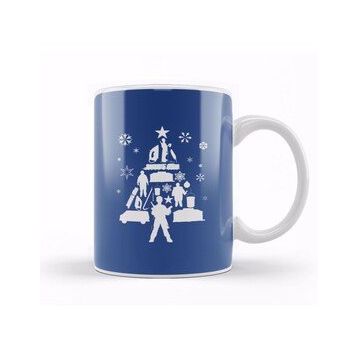 Humuts Home Alone Christmas Tree Silhouette Kupa Bardak
