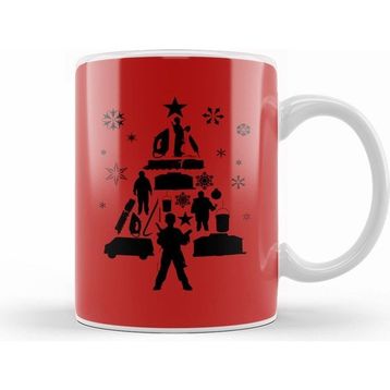 Humuts Home Alone Christmas Tree Silhouette Kupa Bardak