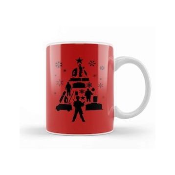 Humuts Home Alone Christmas Tree Silhouette Kupa Bardak