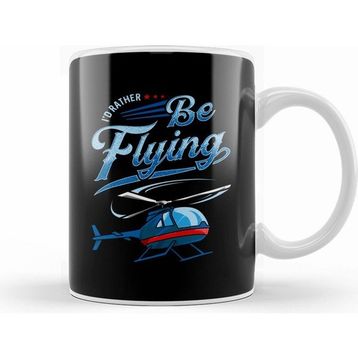 Humuts I D Rather Be Flying Retro Helicopter Pilot Kupa