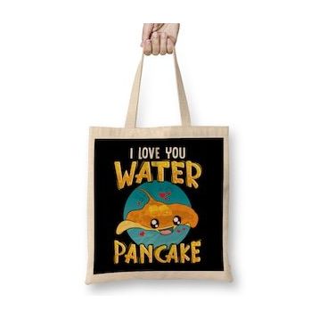 Humuts I Love You Water Pancake Adorable Stingray Pun Bez Uzun Saplı Açık Bej Rengi Çanta