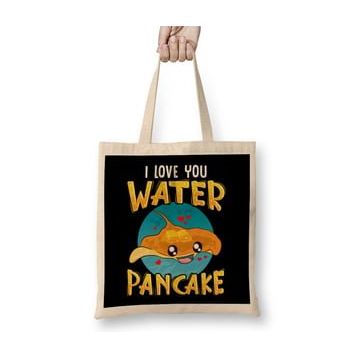 Humuts I Love You Water Pancake Adorable Stingray Pun Bez Uzun Saplı Açık Bej Rengi Çanta