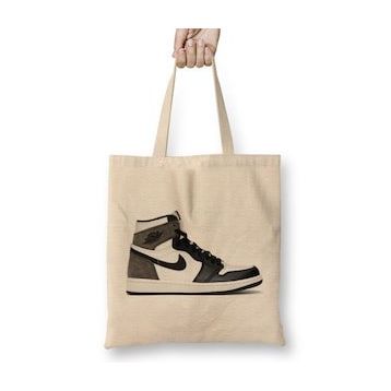 Humuts Jordan 1 Retro High Dark Mocha Bez Kadın Günlük Çanta