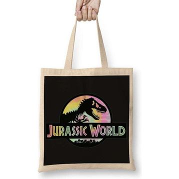 Humuts Jurassic World Açık Bej Uzun Saplı Bez Çanta