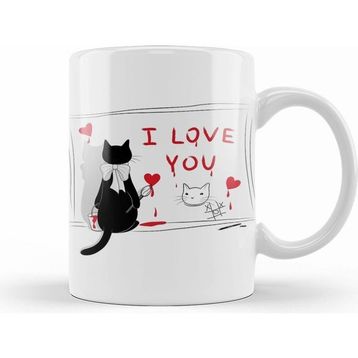 Humuts Kedi Cat Love Kupa