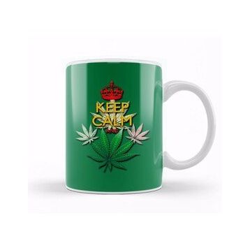 Humuts Keep Calm And Marijuana Leaf Kupa