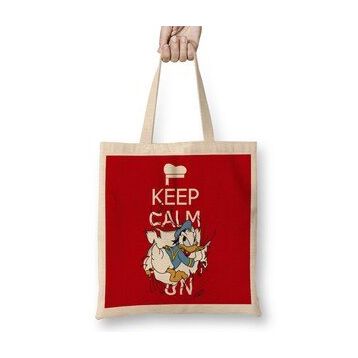 Humuts Keep Calm On Donald Duck Bez Uzun Saplı Açık Bej Rengi Çanta