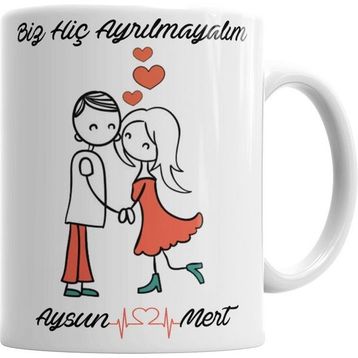 Humuts Kişiye Özel Biz Hiç Ayrılmayalım Kupa Bardak